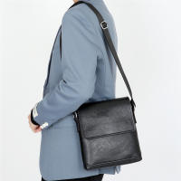 Bolso De Hombro Para Hombre Vintage De Cuero Genuino Pequeño Bolso Cruzado Diseñador Negocios Bolso Mensajero Moda Bolsa Colgante - details 2