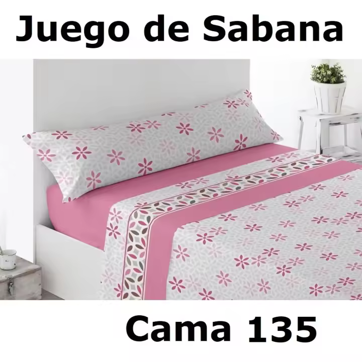Juego Sábanas para Cama De 135, 3 Piezas ,Sábana Bajera, Encimera, Funda de Almohada,microfibra 100% poliester,cm,fespu - 1