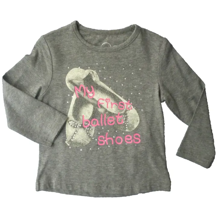 Camisetas Niña Manga Larga Losan , Gris  Morado ,  2 años 3 años  92  98 , Algodón - 1