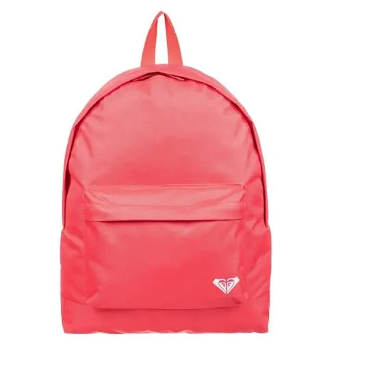 Mochila Roxy Hand Lettering - roja -  41 cm de alto, 32 cm de ancho, 11 cm de fondo y capacidad para 16 Litros - fabricada con tejido mezcla de poliéster REPREVE™ trazable hecho de botellas de plástico recicladas - 1