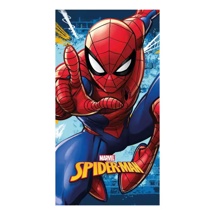 Spiderman - Toalla Playa Microfibra 70 x 140 cm Oficial Disney Marvel Rojo, Azul, Telarañas (Modelo 3: JE11528CO) - 1