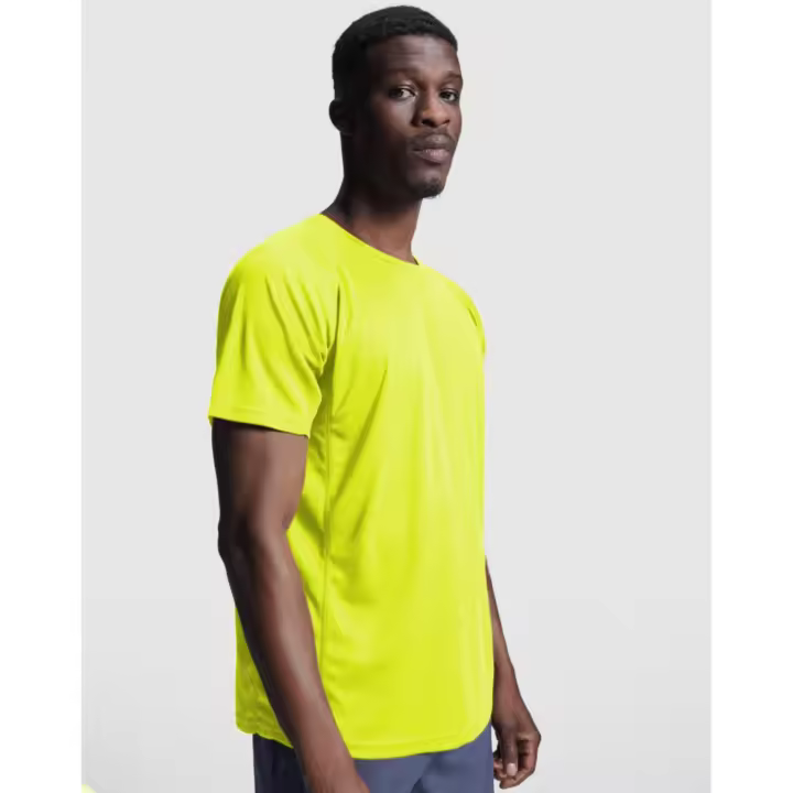 Camiseta Técnica Adulto Unisex manga ranglán corta, 100% Poliéster Piqué 150 gr., Roly Montecarlo tejido técnico transpirable, adecuado para práctica deportiva, fácil lavado y secado - 1