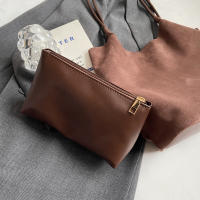 Bolso De Hombro De Seda Sintética Con Cierre Magnético Bolso De Mano Casual Para Otoño E Invierno Color Sólido Bolsos Clásicos Para Comunicación Diaria - details 24