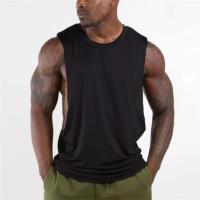 Top De Gimnasio Para Hombre Camiseta Sin Mangas De Algodón Estilo Deportivo Casual Para Verano Color Negro Blanco Azul Gris Rojo Amarillo Tallas M L XL XXL - details 1