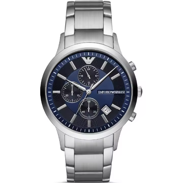Emporio Armani Reloj hombre AR11164, con calendario, Incluye Caja Original, Diámetro: 43MM - 1