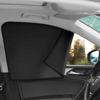2pcs Cubierta De Visera Solar Magnética Para Coche Protección UV Negro Accesorios De Auto Para Ventanas Frontales Y Traseras Protección De Verano - details 4