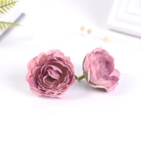 10/20PCs Flores Artificiales Rosa 5CM Para Decoración De Hogar Jardín Boda DIY Regalos Accesorios Material Seda Estilo Peonia - details 8