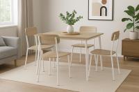 DUPI Conjunto Mesa y 4 sillas NEW XOBE, Fabricado con Metal y MDF, Mesa Comedor, Conjunto Estilo Atemporal. - details 0
