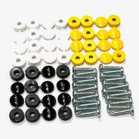 Kit De Fijación Para Placas De Coche 24 Piezas Tornillos Y Cubiertas En Negro Amarillo Y Blanco Accesorios De Coche - details 1