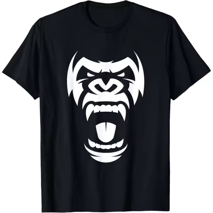 Camiseta de Manga Corta, 100% Algodón, Ropa Unisex para Hombres y Mujeres en 5 Tallas, Camiseta Negra ESTAMPADA, Cuello redondo. - 1