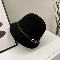 Gorro De Pescar De Lana Unisex Para Otoño E Invierno Con Cinturón Gorro De Cuenco Caliente Para Mujer Casqui De Moda Regalo - details 6