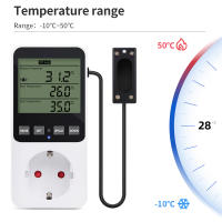 Controlador De Temperatura Humedad Digital Para El Hogar Con Sensor NTC Regulador De Calentamiento Humidificador Deshumidificador EU/US/FR/UK - details 2
