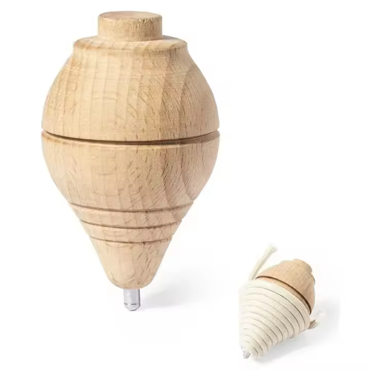 Peonza de Madera GUPY - Juguete Clásico para Niños - Juego Tradicional y Divertido - Regalo Ideal para Todas las Edades - 1