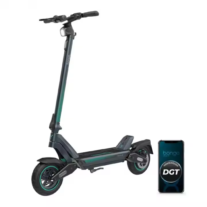 Cecotec Patinete Eléctrico Bongo Y65 Connected, 1200 W (500 W Nominal), Autonomía máx 65km, Doble suspensión, App, Ruedas 10 - 1