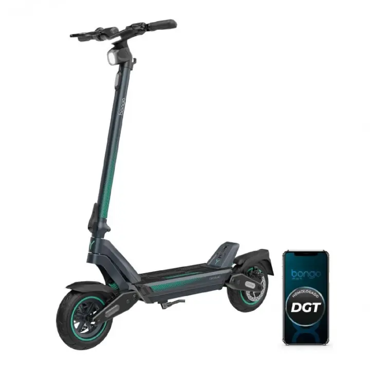 Cecotec Patinete Eléctrico Bongo Y65 Connected, 1200 W (500 W Nominal), Autonomía máx 65km, Doble suspensión, App, Ruedas 10 - 1