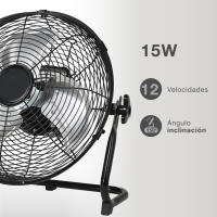 Ventilador solar de batería recargable 15W Ø36cm con panel solar portátil 18W - 14V | GSC Evolution - details 1