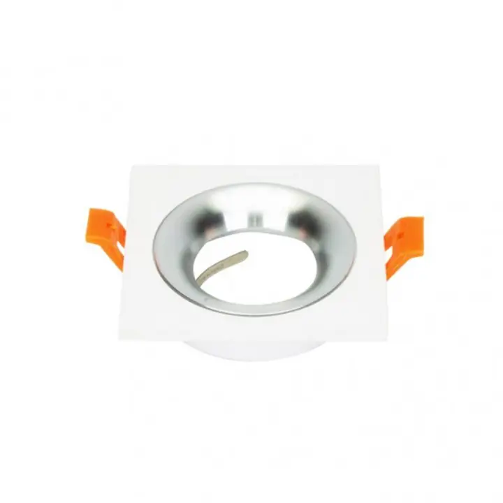 FABRILAMP FAB 14448CU46 | Empotrable Anou 1xgu10 Cuadrado Blanco/cromo 2x9,2x9,2 Cm 8 De Corte.c/portalampara - Diseño Moderno - 1