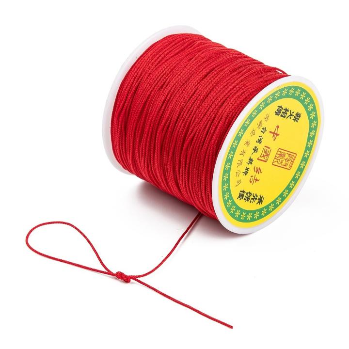 1roll Chinese Knot Nylon Thread Red 0.8mm about 98.42 yards(90m)/roll
