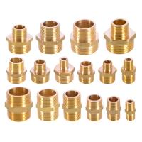 Adaptador De Conector Rápido De Tubo Hexagonal De Latón 1/8 1/4 3/8 1/2 3/4 1 Hombre a Hombre Hilo Agua Aceite Gas Conector - details 5