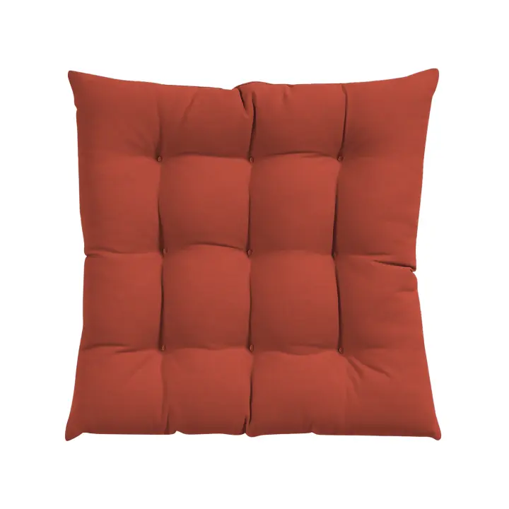 GREATOYAR  Juego de 2 Cojines para Silla y Asiento, Decoración de Asiento de Jardín Casa Terraza, Cojín Decorativo con Correas de Sujeción, 9 Pespuntes, Fabricado en España, 38x38x3.5cm, Rojo/Azul/Marrón/Crema/Gris/Morado/Rosa - 1
