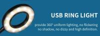 Lámpara De Escritorio LED Con Clip USB Multicolor Ajustable Luz Nocturna Para Cama Flexível Cor Preto Luz De Leitura - details 1