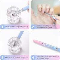 Cepillos De Limpieza Para Uñas Con Cabeza Angular Redonda Resistente Al Acrílico Para Eliminación De Cutículas Y Limpieza De Manicura - details 3