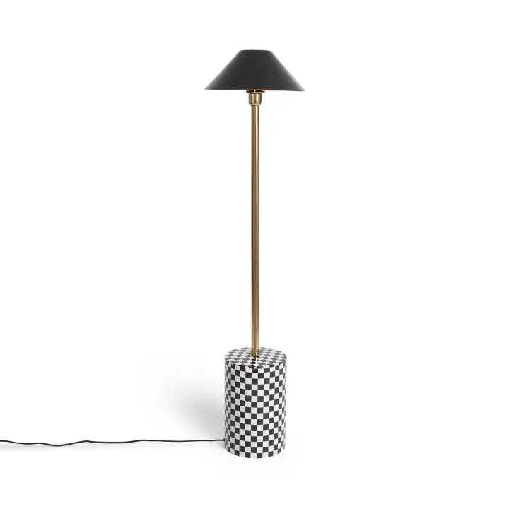 Ledkia Lámpara de Pie Metal Brijesh Amarillo - 1