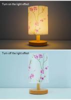 Lámpara De Mesa LED Cuadrada Decorativa De Flor De Cerezo Luz Nocturna Dimmerable Estilo Chino Sencilla Para Dormitorio Lámpara De Borde - details 6