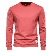 Camisetas de manga larga a la moda de otoño para hombre, camisetas de manga larga de color liso de talla europea, camisetas interiores de algodón para hombre - details 8