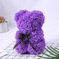 Rosa Artificial 25cm Oso Para Regalo De Aniversario Navidad San Valentín Cumpleaños Boda Fiesta Decoración De Hogar - details 9