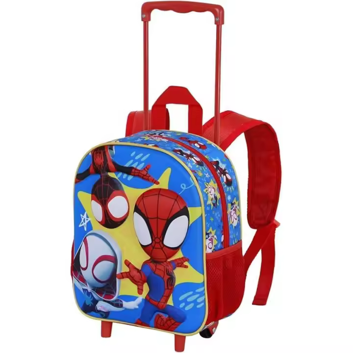 Mochila 3D Spidey Pequeña, con Ruedas, Trolley 3D Spidey, Licencia 100% Oficial, 30 x 25 x 10 cm, Karactermania - Kiglam - 1