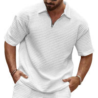 Camiseta Casual Para Hombres Verano 2024 Cuello Redondo Color Sólido Manga Corta Transpirable Y Cómoda Disponible En Varias Tallas Y Colores - details 2