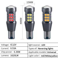 2PCS T15 Lámpara De Señal LED W16W 921 912 12V Super Brillante 3030 27SMD Lámpara De Caucho Canbus Auto Luz De Reserva - details 0