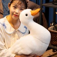 Peluche Realista De Pato Kawaii Almohada Divertida Para Niños Y Mascotas Regalo De Cumpleaños Simulado De Animal De Peluche Blanco - details 6