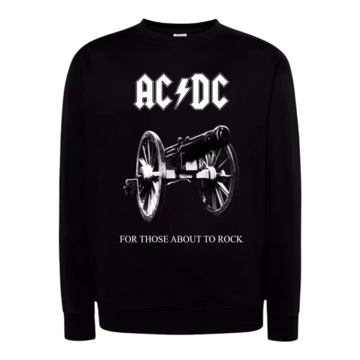 Sudadera sin capucha Premium AC/DC Musica Hard Rock ACDC AC DC Calidad Premium 300 grs Unisex