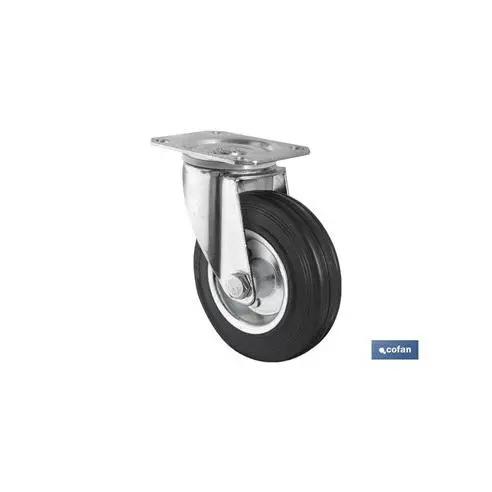 Cofan Rueda de Goma y Metal Resistente Ø100x27mm para Carretillas y Carros de Mano - 1