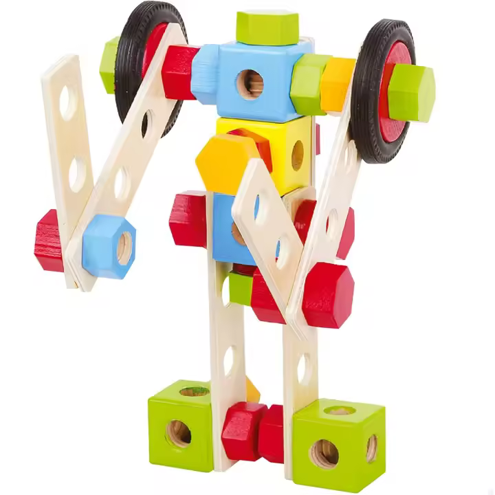 ColorBaby WOOMAX 49310 - Woomax-Cubo 80 Bloques Madera +18m - 1