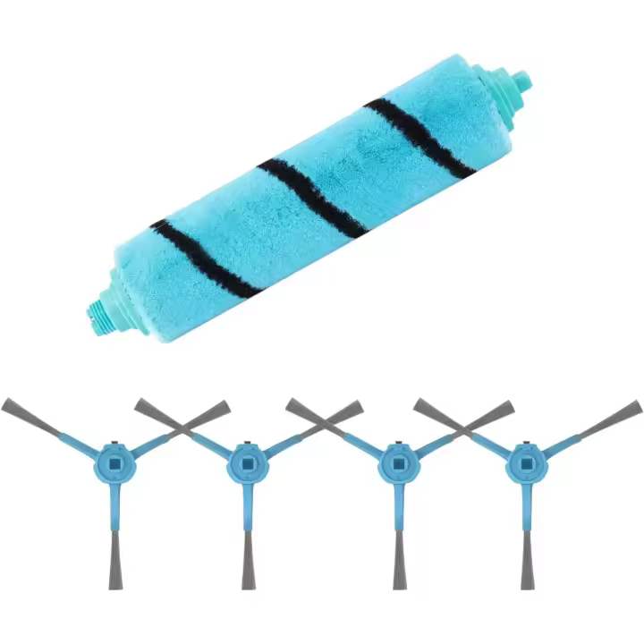 Roboparts® Rodillo Principal Jalisco, Cepillo Central para Cecotec Conga Series 4090, 4690, 5090, 5490, 6090 y 7090 IA. y 4 cepillos Laterales - 1