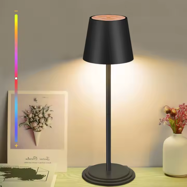 Lámpara De Escritorio LED Recargable USB Lámpara Ambiental Para Dormitorio Luz Nocturna RGB Táctil Para Hotel Bar Restaurante - 1