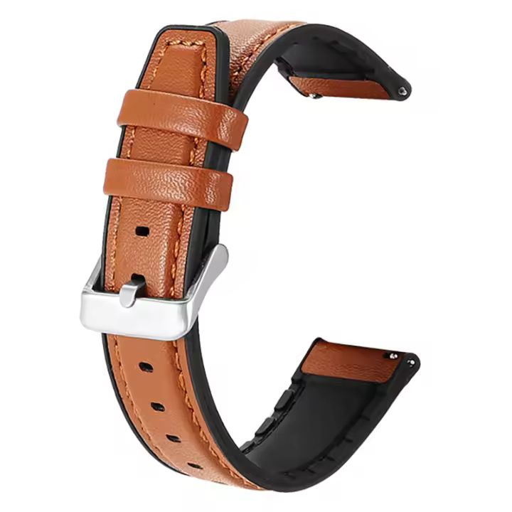 Correa De Reloj De Silicona Y Cuero 22mm Para Fossil Gen 6 Gen 5 LTE Gen 5E Gen 5 Carlyle Garrett Julianna Y Explorist HR Unisex - 1