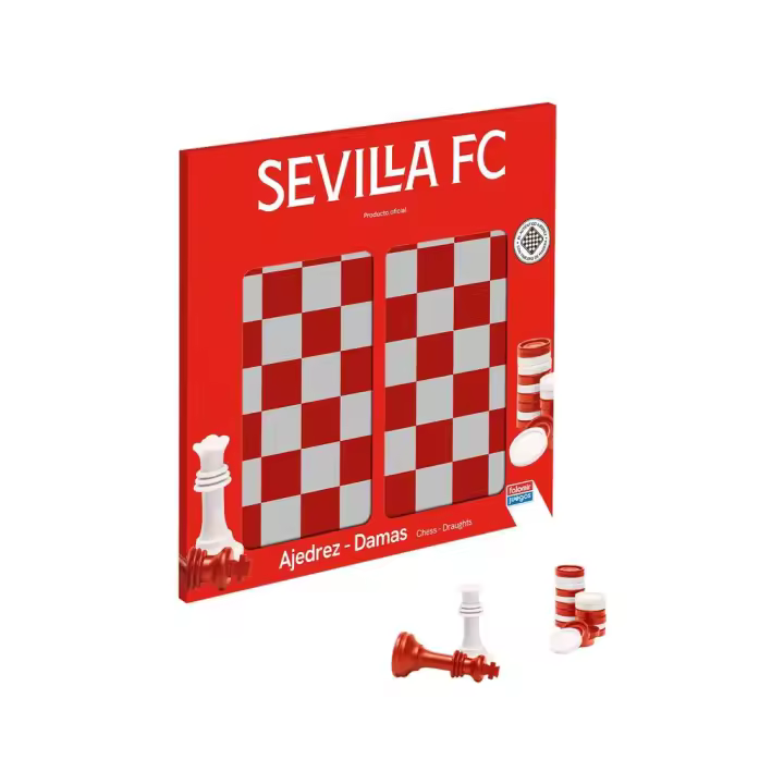 Ajedrez y Damas Sevilla FC de 40x40 cm Juguetes Falomir - 1