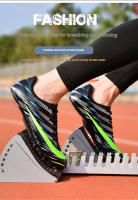 Zapatos De Entrenamiento De Atletismo Health Spike Para Hombres Y Mujeres En Competencias De Larga Distancia Corrida Y Salto 2218 Microfibra PU CANVAS Técnica ForMotion Suela De Goma Mesh (Air Mesh) Negro Blanco Tallas 36-46 - details 2