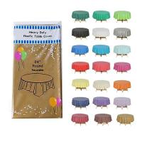 Manteles desechables de alta calidad PEVA color sólido manteles decorativos de plástico grueso, manteles decorativos para fiestas, manteles redondos, mesas redondas, ¡compre uno y llévese cinco gratis! - details 0