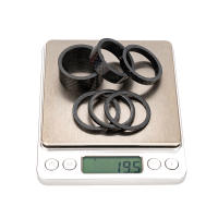 ZTTO 5pcs Separadores De Bicicleta UltraLigeros Fibra De Carbono 1mm/2mm/3mm/5mm/10mm/15mm Goma De Sellado Para Cabeza De Rueda Y Horquilla - details 9