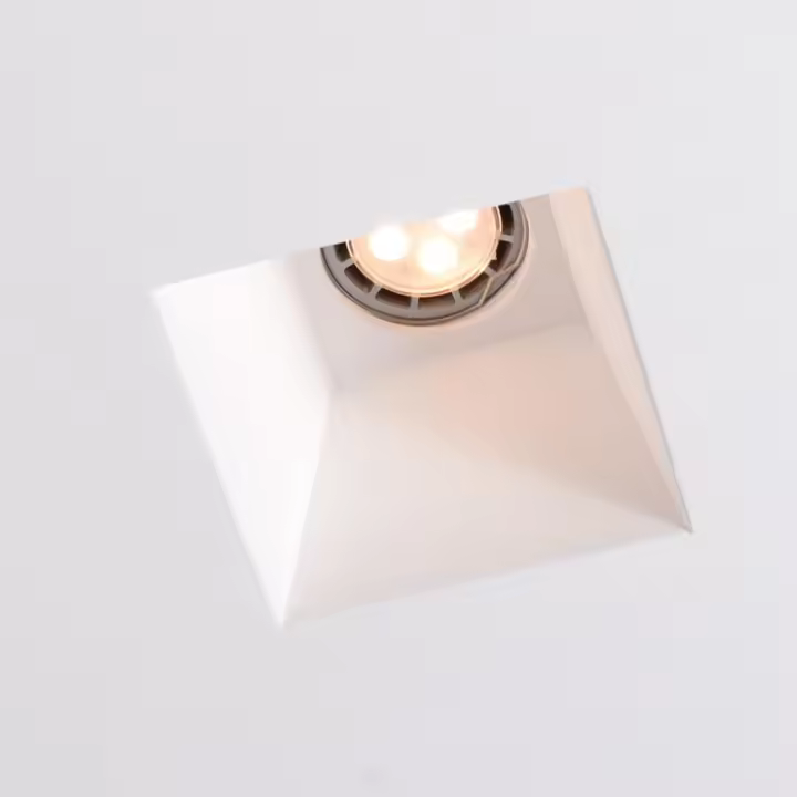 Ledkia Aro Downlight Integración Escayola/Pladur Cuadrado para Bombilla LED GU10 / GU5.3  Corte 153x153 mm UGR17 Blanco - 1