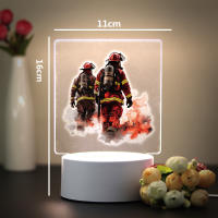 Lámpara De Mesa LED Creativa Para Bomberos Luz Nocturna De Acrílico Cambio De Color Regalo 3D Iluminación Nocturna - details 0