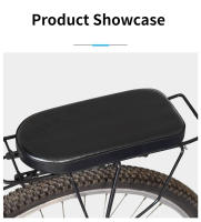 Almohadilla De Asiento Trasero Para Bicicleta Montaña Con Escaño Adecuada Para Niños Cómoda Y Duradera Tamaño 30x5x4cm Material De Cuero Negro Y Plateado - details 7