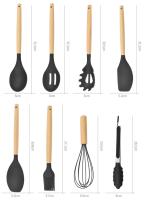 Set De Utensilios De Cocina Ecológicos De Silicona 12PCS Incluye Tampones Y Cuchara Medidora Herramientas De Cocina Prácticas - details 4