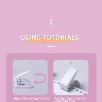 Mini Prensa De Agujeros Anillo Portátil Kawaii Para Papel Oficina Escuela Suministros De Encuadernación Estación De Trabajo - details 8