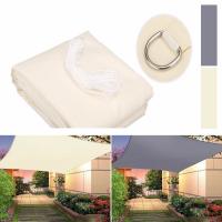 Vela de Sombra Rectangular Impermeable 3x4m, Tela de Sombra Impermeable para jardín y Terraza, protección UV, Blanco Lechoso - details 2